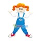 Energetic Kindergarten Little Girl With Pony Tails Mascot Costume Energetic Kindergarten Little Girl With Pony Tails Mascot Costume