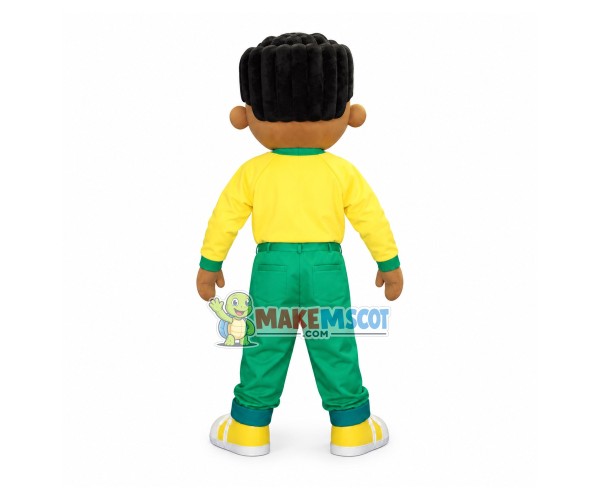 Black Little Boy In Childrens Home Mascot Costume Black Little Boy In Childrens Home Mascot Costume