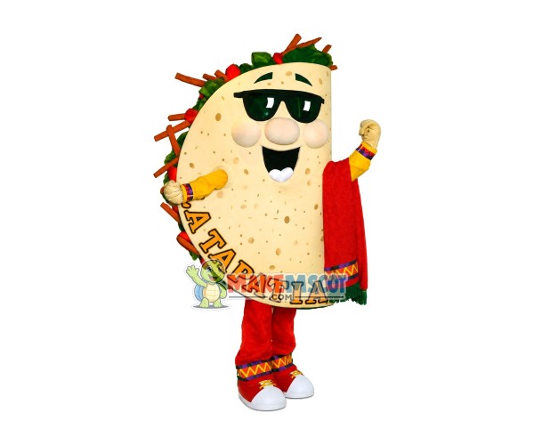 Restaurant Taste Mexican Girl Nachos Mascot Costume Restaurant Taste Mexican Girl Nachos Mascot Costume