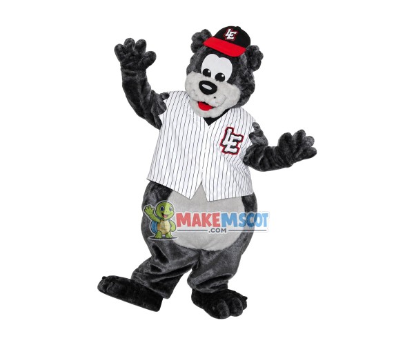Customized Crew Grey Bear Mascot Costume Customized Crew Grey Bear Mascot Costume