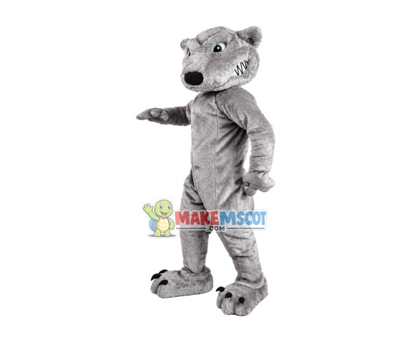 Angry Squabble Bear With Flat Head Mascot Costume Angry Squabble Bear With Flat Head Mascot Costume