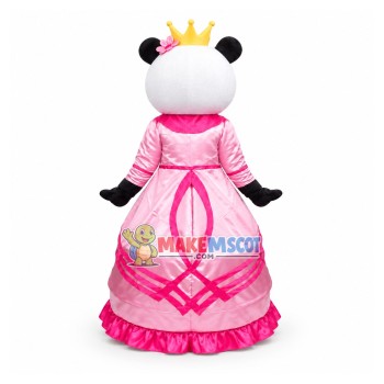 Princess Dress Panda Mascot Costume