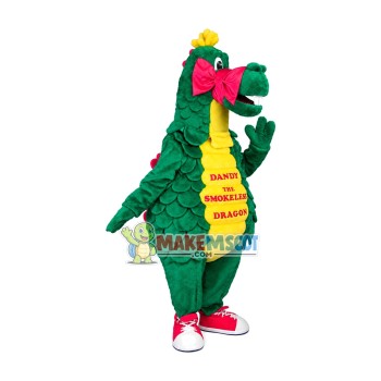 Rare Green Dragon With Scales Mascot Costume