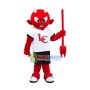 Red Devil Holding The Trident Mascot Costume