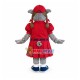 Girl Pig In The Red One-piece Pleated Skirt Mascot Costume Girl Pig In The Red One-piece Pleated Skirt Mascot Costume