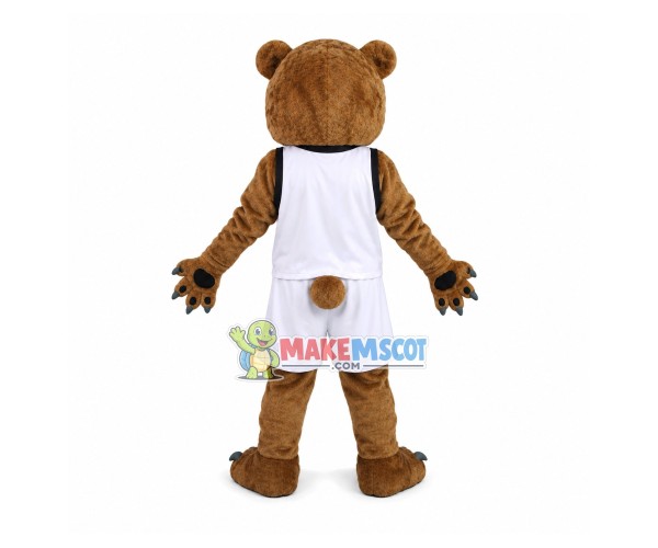 College Brown Bear In The Sport Suit Mascot Costume College Brown Bear In The Sport Suit Mascot Costume
