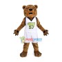 College Brown Bear In The Sport Suit Mascot Costume