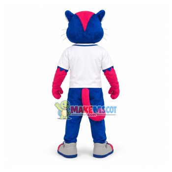 Lively Blue & Pink Tiger Mascot Plush Costume Lively Blue & Pink Tiger Mascot Plush Costume