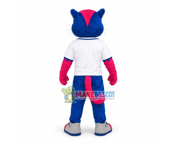 Lively Blue & Pink Tiger Mascot Plush Costume Lively Blue & Pink Tiger Mascot Plush Costume
