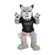 Grey Tiger With Fierce Face Mascot Adult Costume Grey Tiger With Fierce Face Mascot Adult Costume