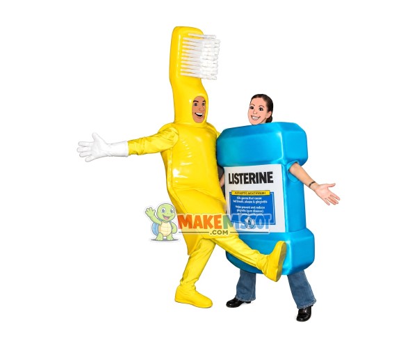 Matching Toothbrush Mouthwash Set Mascot Costume Matching Toothbrush Mouthwash Set Mascot Costume