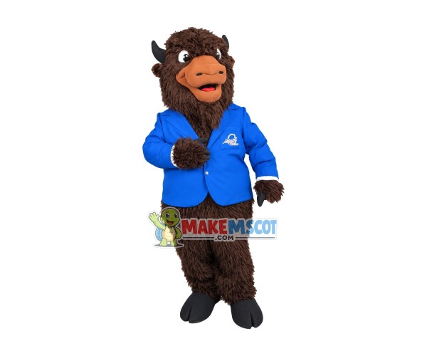 Hotel Casino Manager Yak Mascot Long Wool Costume
