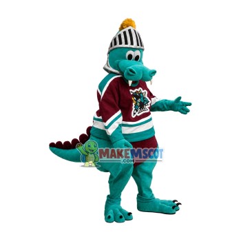 Cautious Soldier Crocodile Mascot Costume Cautious Soldier Crocodile Mascot Costume