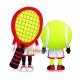 One Pair Of Matching Tennis Ball And Racket Mascot Costume One Pair Of Matching Tennis Ball And Racket Mascot Costume