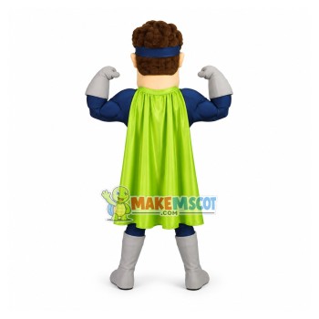 Power Superman Of Employee Recognition Plan Mascot Costume Power Superman Of Employee Recognition Plan Mascot Costume