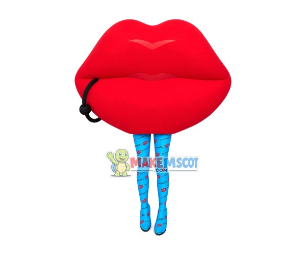 Sexy Red Lips With Lip Stud Mascot Costume Sexy Red Lips With Lip Stud Mascot Costume