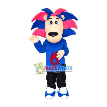 Sport Blue Lion Mascot Costume