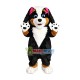 Blue Eyed Furry Puppy With Pink Hairpins Mascot Costume Blue Eyed Furry Puppy With Pink Hairpins Mascot Costume