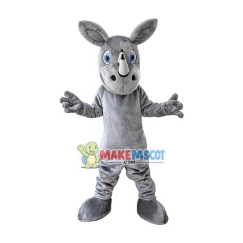 Gray Rhino Mascot Costume Gray Rhino Mascot Costume