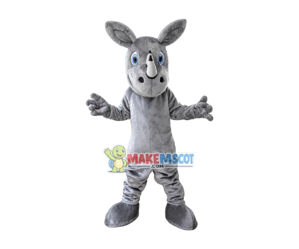 Gray Rhino Mascot Costume Gray Rhino Mascot Costume