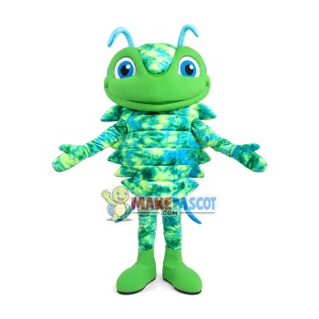 Bewildering Emerald Caterpillar Mascot Costume Bewildering Emerald Caterpillar Mascot Costume