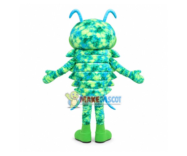 Bewildering Emerald Caterpillar Mascot Costume Bewildering Emerald Caterpillar Mascot Costume