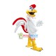 Daily Crowing White Rooster Mascot Costume Daily Crowing White Rooster Mascot Costume