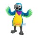 Uneasy Blue Feathered Parrot Mascot Costume Uneasy Blue Feathered Parrot Mascot Costume