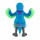 Uneasy Blue Feathered Parrot Mascot Costume Uneasy Blue Feathered Parrot Mascot Costume