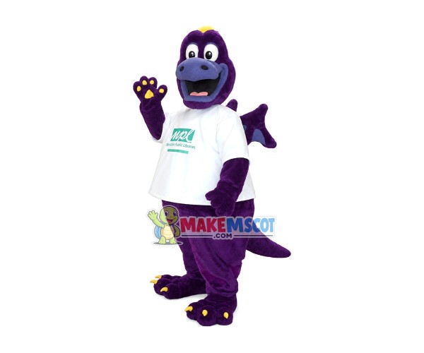 Purple Dragon Of Laboratory Mascot Costume Purple Dragon Of Laboratory Mascot Costume