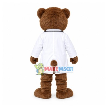 Doctor Bear With Stethoscope Mascot Costume