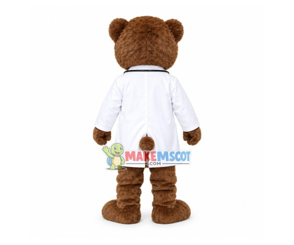 Doctor Bear With Stethoscope Mascot Costume Doctor Bear With Stethoscope Mascot Costume