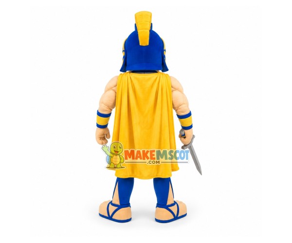 Vengeful Warrior Holding The Weapon Mascot Costume Vengeful Warrior Holding The Weapon Mascot Costume