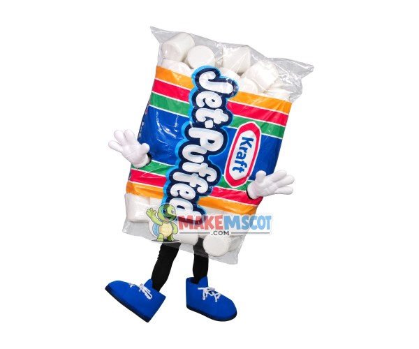 Full Packet Of Mini Marshmallows Mascot Costume Full Packet Of Mini Marshmallows Mascot Costume