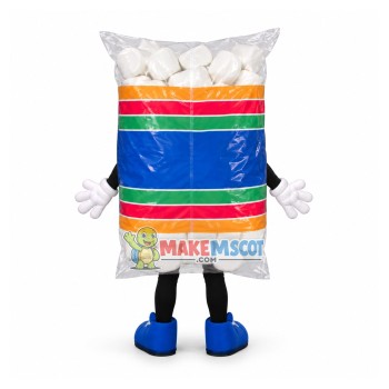 Full Packet Of Mini Marshmallows Mascot Costume Full Packet Of Mini Marshmallows Mascot Costume