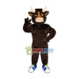 Sport Brown Bull In Place Mascot Costume