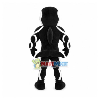 Customized Black & White Muscle Viper Mascot Costume Customized Black & White Muscle Viper Mascot Costume