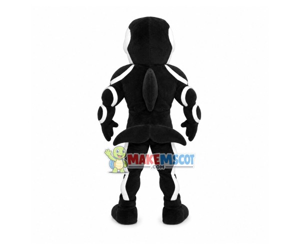Customized Black & White Muscle Viper Mascot Costume