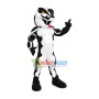 Customized Black & White Muscle Viper Mascot Costume