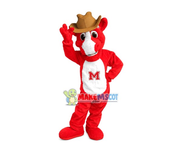 Farmer Red Cow Mascot Costume For The Farm