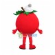 Red Haw With Knitted Hat Mascot Costume Red Haw With Knitted Hat Mascot Costume