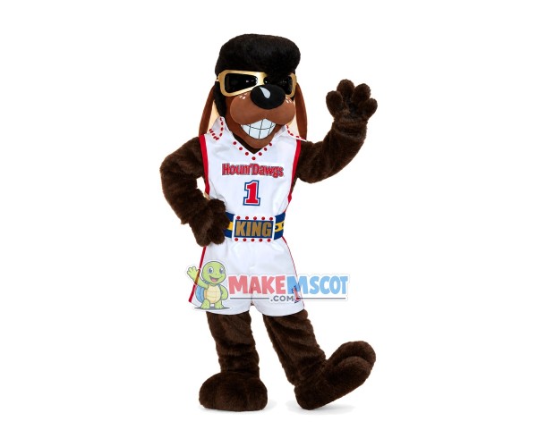 The Spirited Big Dog With Cool Sunglasses Mascot Costume The Spirited Big Dog With Cool Sunglasses Mascot Costume