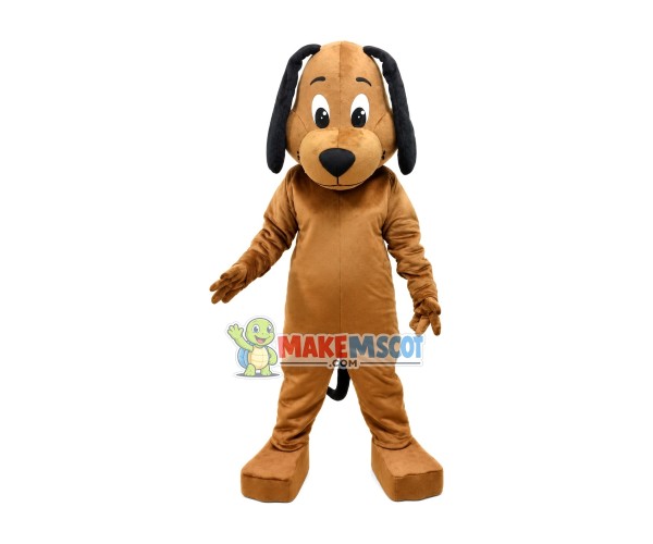 Well Behaved Brown Dog Mascot Costume Well Behaved Brown Dog Mascot Costume