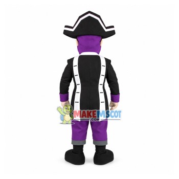 Grumpy One-eyed Pirate With Purple Beard Mascot Costume Grumpy One-eyed Pirate With Purple Beard Mascot Costume