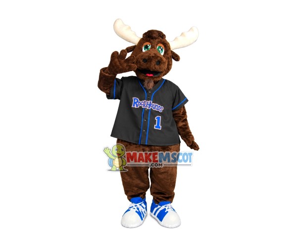 Bright Eyes Moose Mascot Costume For High School Bright Eyes Moose Mascot Costume For High School
