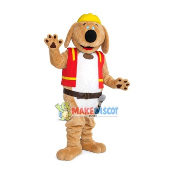 Professional Scout Dog Mascot Costume With Small Eyes