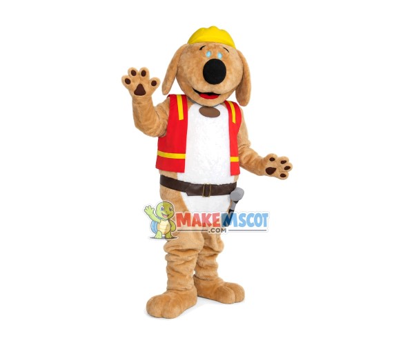 Professional Scout Dog Mascot Costume With Small Eyes Professional Scout Dog Mascot Costume With Small Eyes