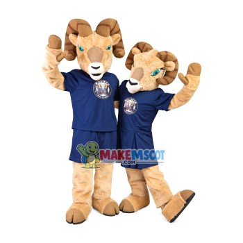 Pair of Harmonious Antelopes Mascot Costume For High School
