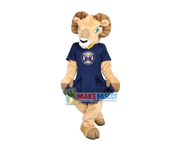 Pair of Harmonious Antelopes Mascot Costume For High School Pair of Harmonious Antelopes Mascot Costume For High School