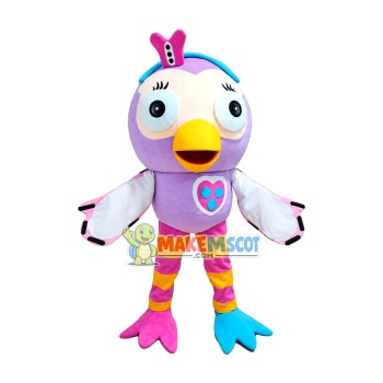 Big Eyes Button Bird Mascot Costume